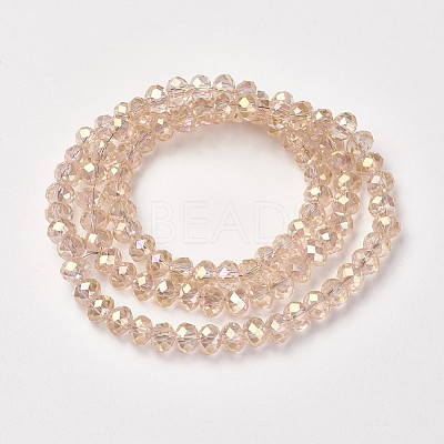 Electroplate Transparent Glass Beads Strands EGLA-A034-T4mm-T15-1