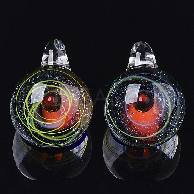 Handmade Lampwork Pendants LAMP-N021-005A-1