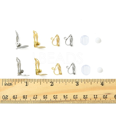 304 Stainless Steel Clip-on Earring Findings STAS-FS0001-59-1