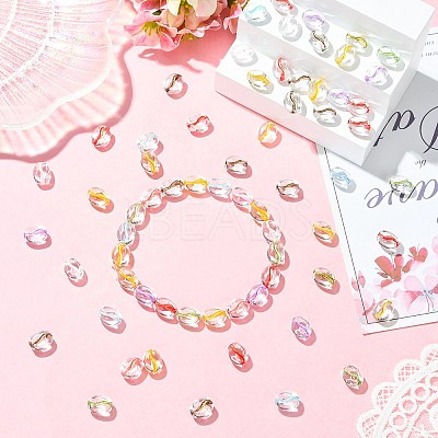 100Pcs Transparent Glass Beads GLAA-CJ0002-91-1
