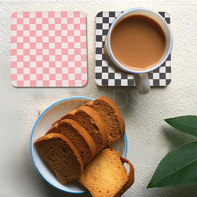 4Pcs 4 Colors Retro Acrylic Cup Mats AJEW-DR0001-14-1