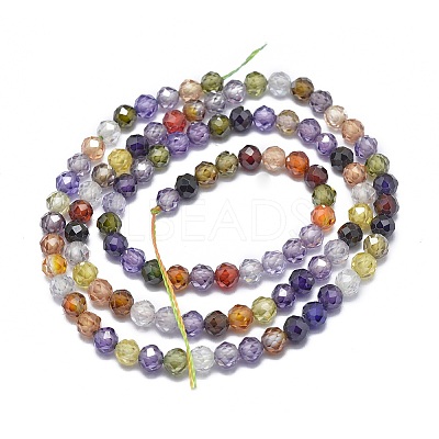 Cubic Zirconia Beads Strands G-G792-47-C-1