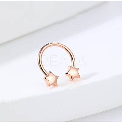 304 Stainless Steel Circular/Horseshoe Barbell Nose Rings FS-WG4F869-04-1
