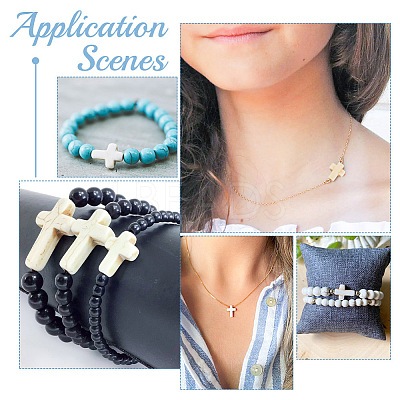 8 Strands 2 Styles Synthetic Turquoise Beads Strands G-AR0005-61-1