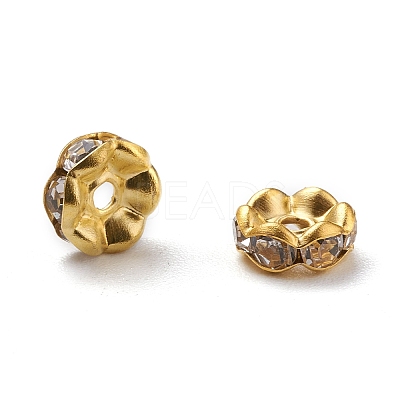 Iron Crystal Rhinestone Spacer Beads RB-A007-6MM-G-1