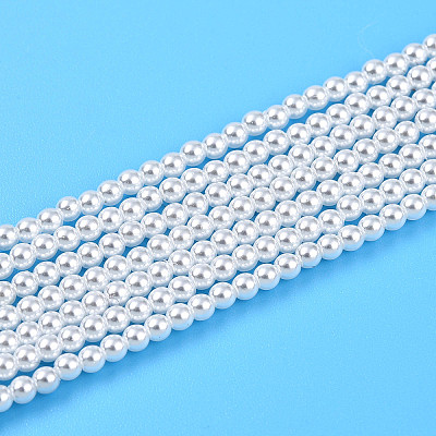 Baking Paint Pearlized Glass Pearl Bead Strands HY-N002-2mm-A12-1
