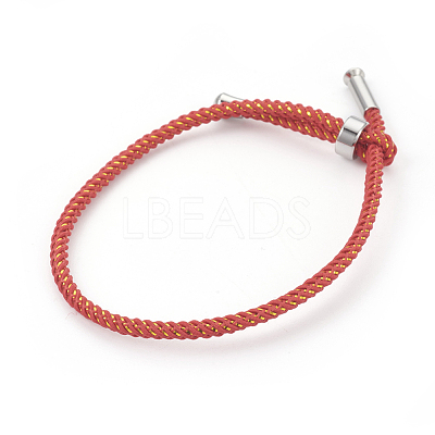 Couple Adjustable Nylon Cord Bracelets BJEW-F362-B-P-1