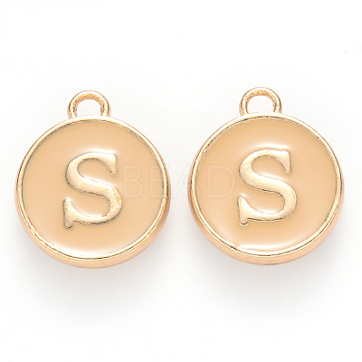 Golden Plated Alloy Enamel Charms ENAM-S118-06S-1
