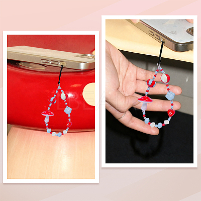 25Pcs 5 Colors Opaque Acrylic Beads MACR-PA0001-60-1
