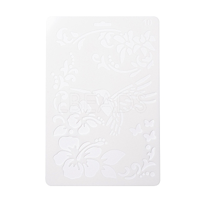 Plastic Reusable Drawing Painting Stencils Templates DIY-F018-B10-1