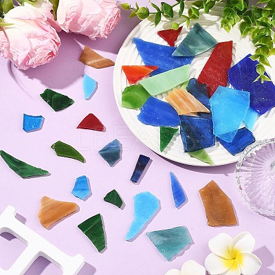 200G 2 Colors Multi-color Glass Mosaic Tiles MOSA-YW0001-01-1