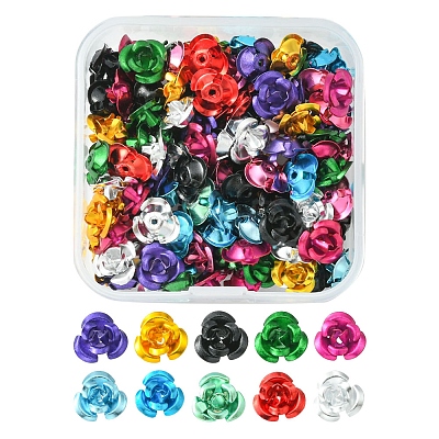 150Pcs Aluminum 3D Rose Flower FIND-FS0001-63-1
