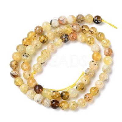 Natural Yellow Opal Beads Strands G-Q1001-A02-01-1