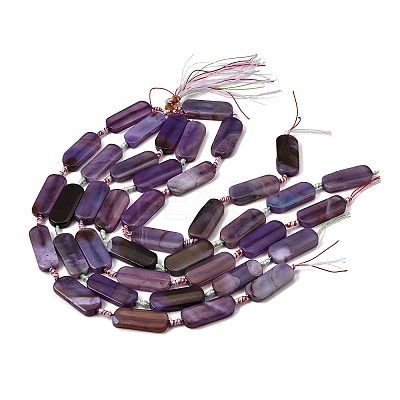 Dyed & Heated Natural Banded Agate Beads Strands GG-CBAB9C6-D03-01-1