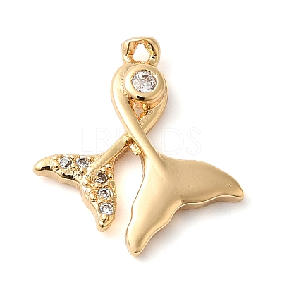 Brass Micro Pave Cubic Zirconia Pendants KK-G503-44G-1