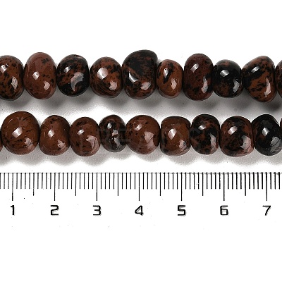 Natural Mahogany Obsidian Beads Strands G-G053-C03-01-1