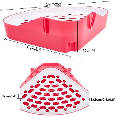 Plastic Small Animal Triangle Toilet Trainer Corner AJEW-GA0001-34A-1