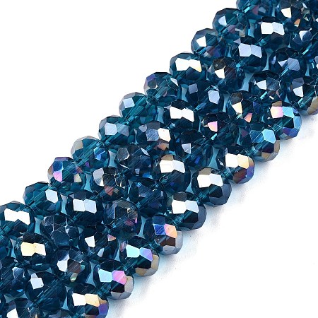 Electroplate Glass Beads Strands EGLA-A044-T8mm-B27-1