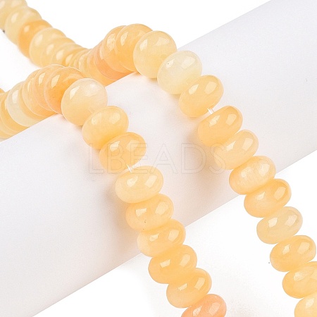 Natural Yellow Jade Beads Strands G-T138-74A-1