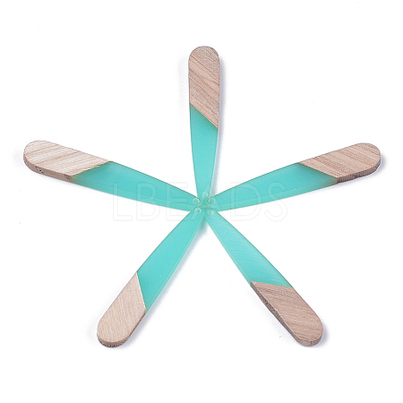 Resin & Walnut Wood Pendants RESI-S358-40D-1