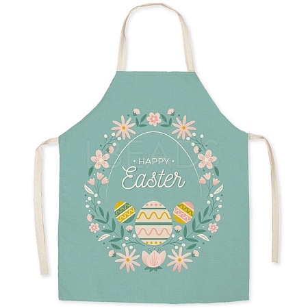 Cute Easter Egg Rabbit Pattern Polyester Sleeveless Apron PW-WG98916-13-1