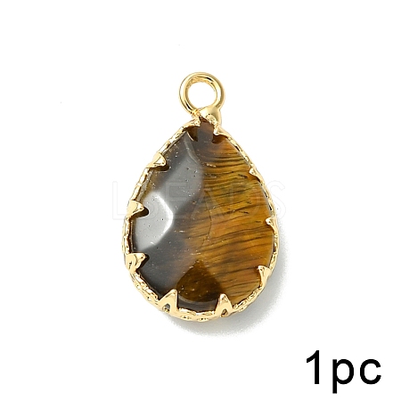 Natural Tiger Eye Pendants G-YW0003-01F-1