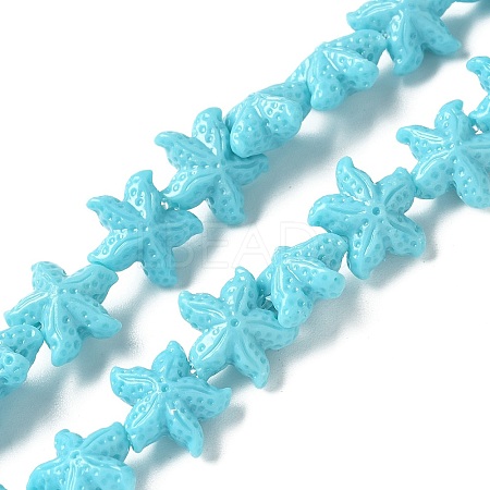 Synthetic Coral Dyed Carved Beads Strands CORA-K009-06A-01-1
