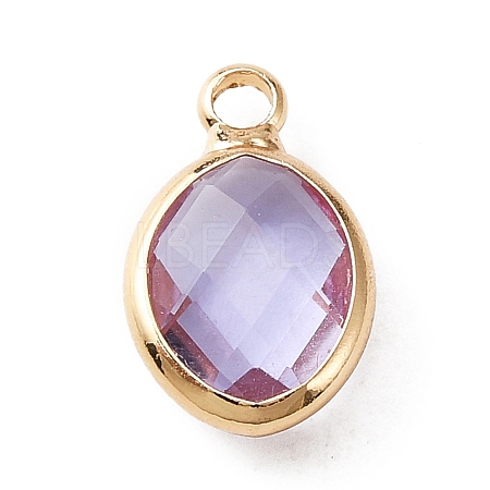 Faceted Glass Pendants KK-WH0046-59G-06-1