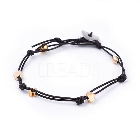 Adjustable Cowhide Leather Cord Bracelets BJEW-JB04372-1