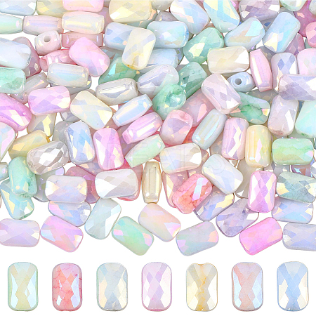210Pcs 7 Colors Anti-Tarnish Electroplate Glass Beads GLAA-SC0003-16-1