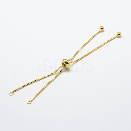 Rack Plating Brass Chain Bracelet Making X-KK-A142-018G-1