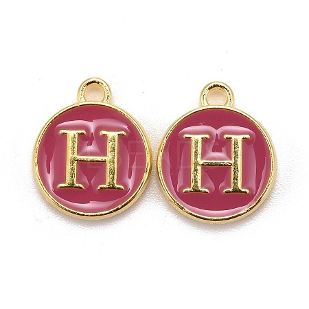 Golden Plated Alloy Enamel Charms LS-ENAM-S118-08H-1