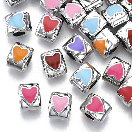 UV Plating Acrylic European Beads OACR-N010-004P-1