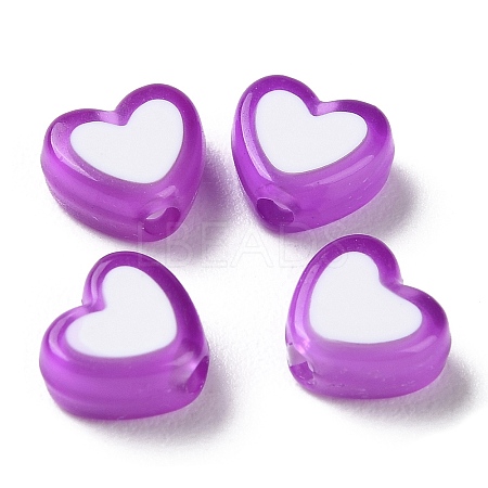 Heart Acrylic Beads TACR-S117-04A-1