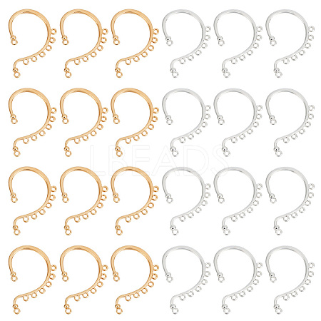 HOBBIESAY 24Pcs 2 Colors Alloy Ear Cuff Findings FIND-HY0002-79-1