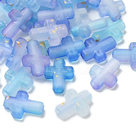 Gradient Color Transparent Acrylic Beads OACR-M023-03G-1