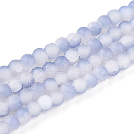 Crackle Glass Beads Strands GLAA-N009-4mm-07-1