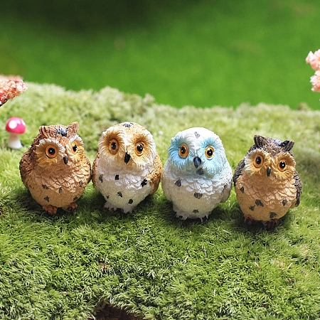 Cute Resin Owl Figurines MIMO-PW0001-185-1