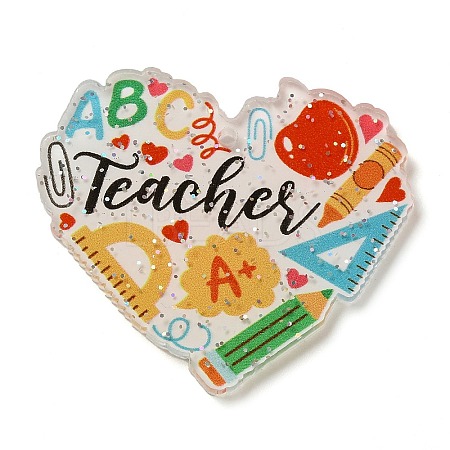 Teachers's Day Acrylic Pendants OACR-O007-03C-1