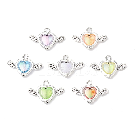 Acrylic & Tibetan Style Alloy Pendants PALLOY-JF04326-1