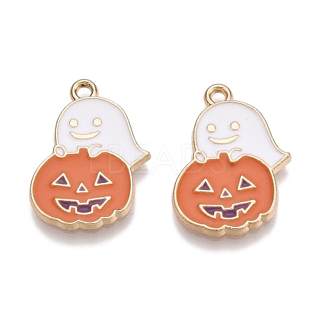 Halloween Theme Rack Plating Alloy Enamel Pendants ENAM-N056-358A-1