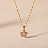 304 Stainless Steel Crystal Rhinestone Pendant Necklaces FS-WG5BCFA-04-1