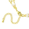Brass & Round Glass Double Layer Necklaces NJEW-JN04989-5