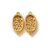 Oval Brass Connector Cabochon Settings KK-NH0007-02G-1