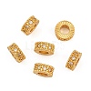 Brass Micro Pave Clear Cubic Zirconia European Beads CU-CBA6A75-13G-1