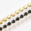 Brass Claw Chain Stretch Bracelets X-BJEW-T010-02G-03-4