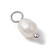 Natural Freshwater Pearl Potato Charms PALLOY-JF03202-02-4