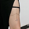 Alloy Rhinestone Sexy Elastic Multilayer Tassel Butterfly Leg Chain FS-WG8A9A5-01-2