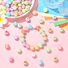 100Pcs 2 Styles AB Color Plated Acrylic Beads SACR-YW0002-05-4