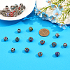 CHGCRAFT 30Pcs 18 Style Alloy Rhinestone European Beads FIND-CA0006-82-4